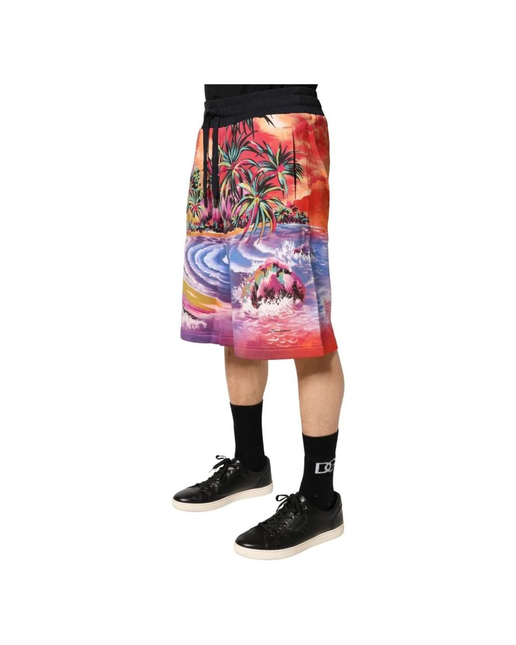 Dolce & Gabbana Red Long Shorts for men