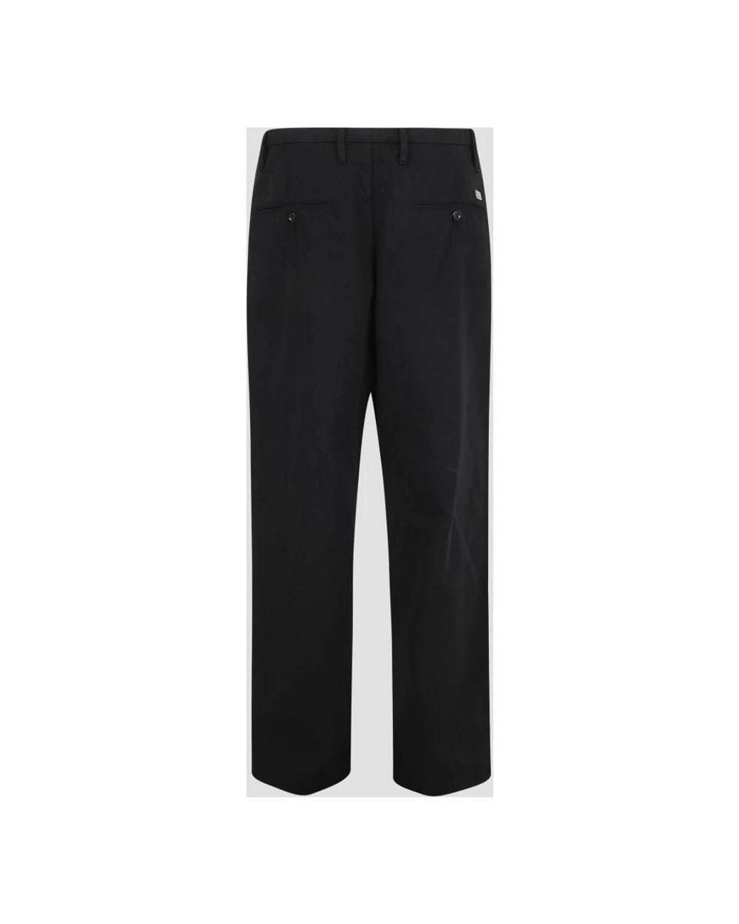 C P Company Black Straight Trousers for men