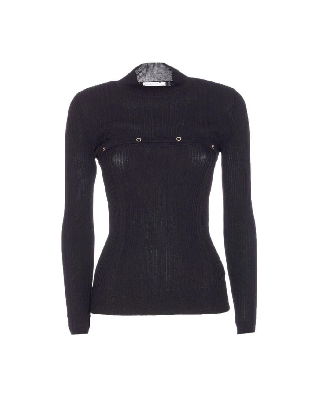 Patrizia Pepe Blue Round-Neck Knitwear