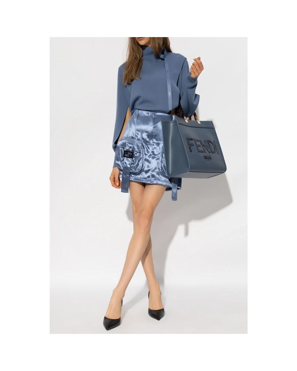 Fendi Blue Turtlenecks