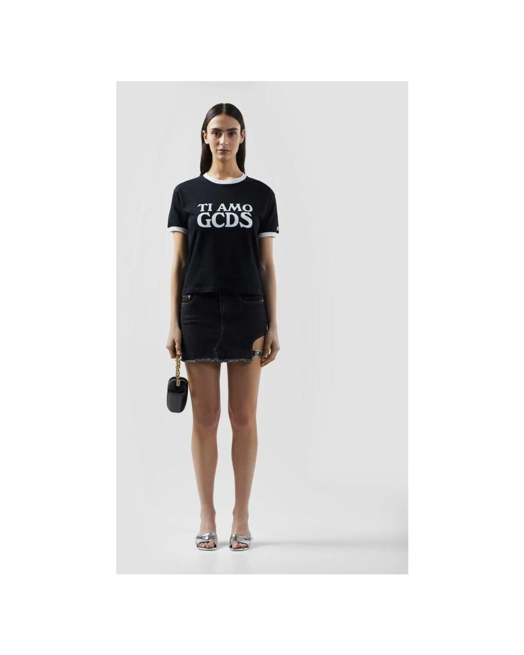 Gcds Black Denim Skirts
