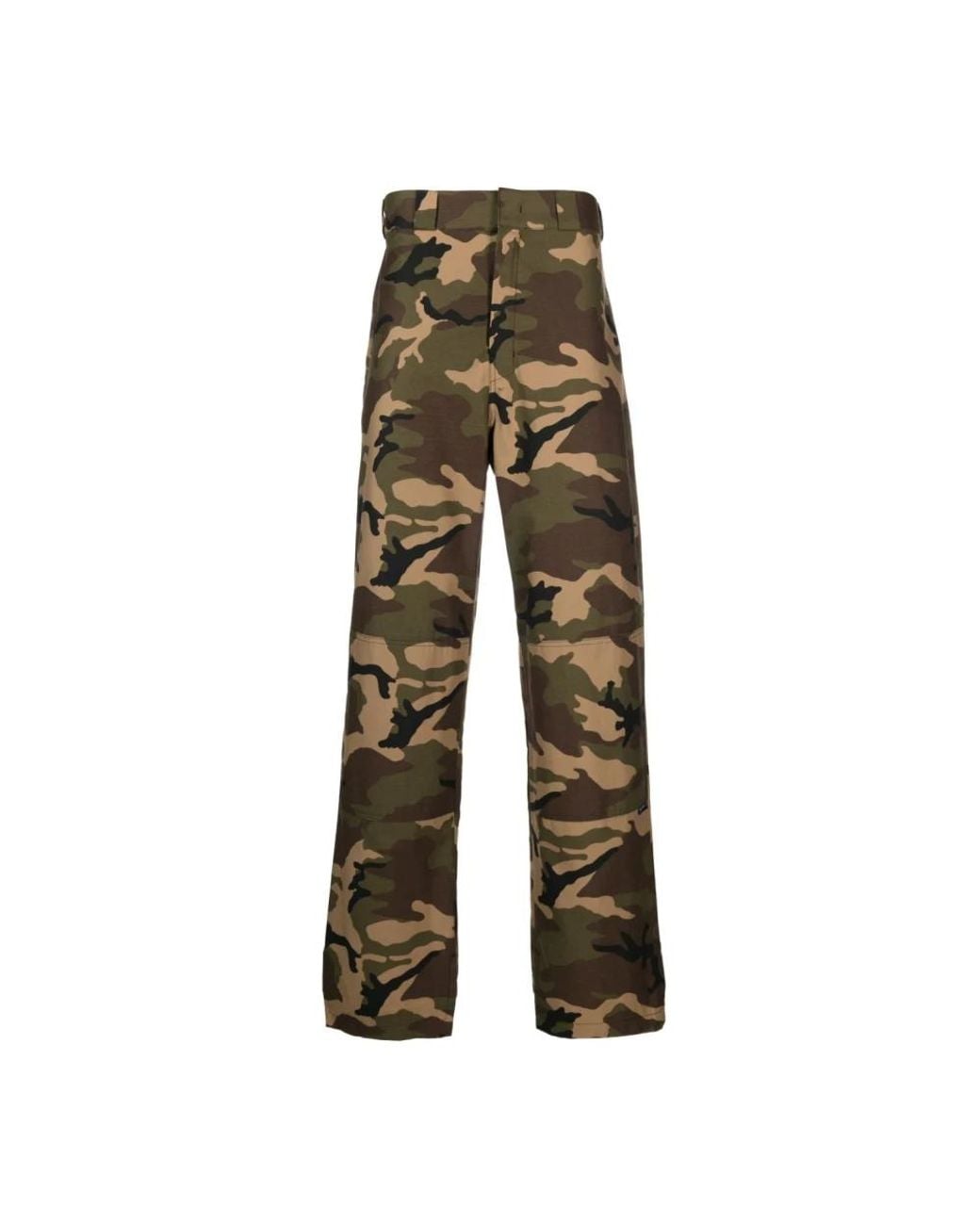 Palm Angels Green Wide Trousers for men