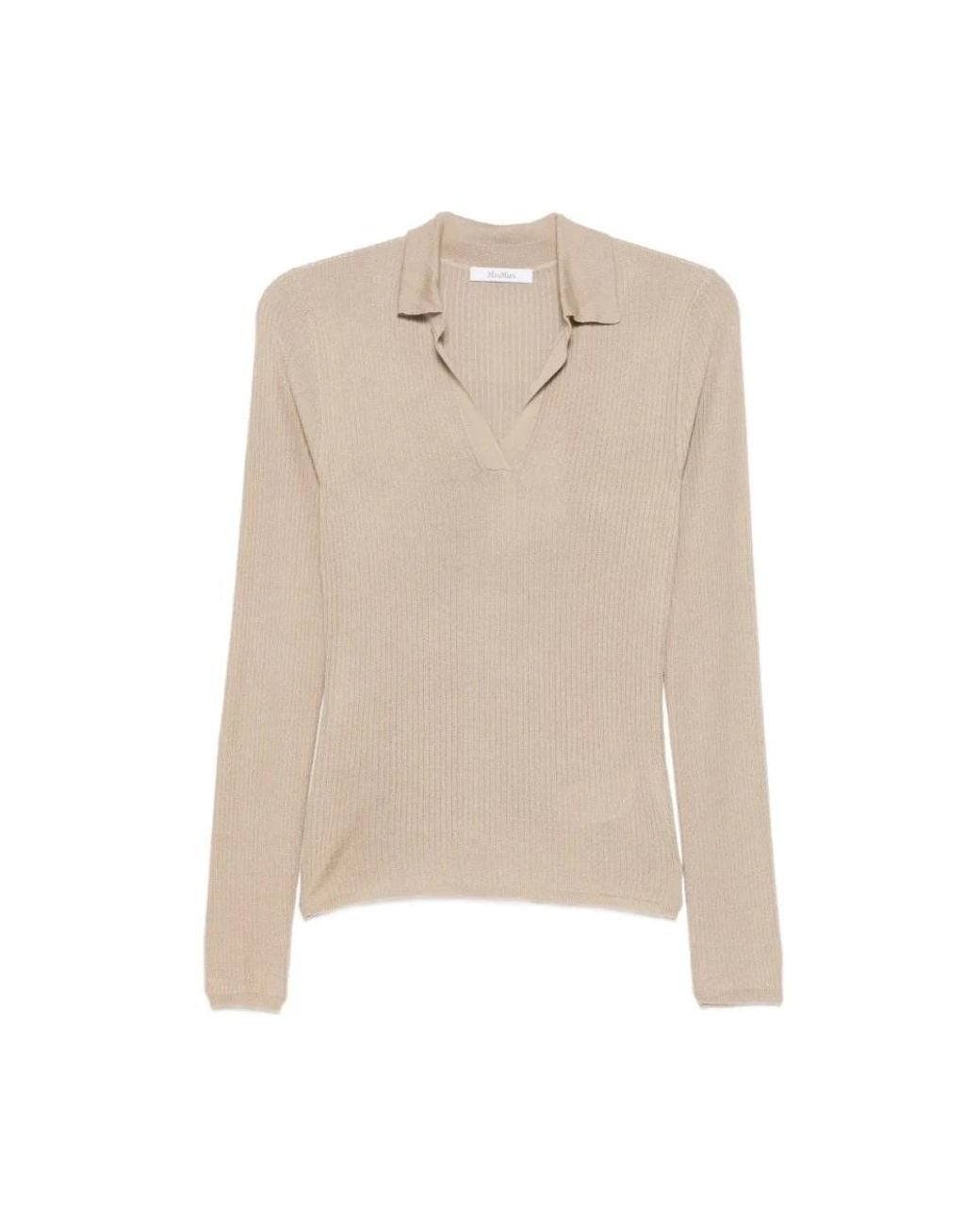 Max Mara Natural V-Neck Knitwear