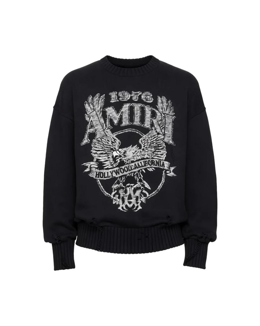 Amiri Black Round-Neck Knitwear for men