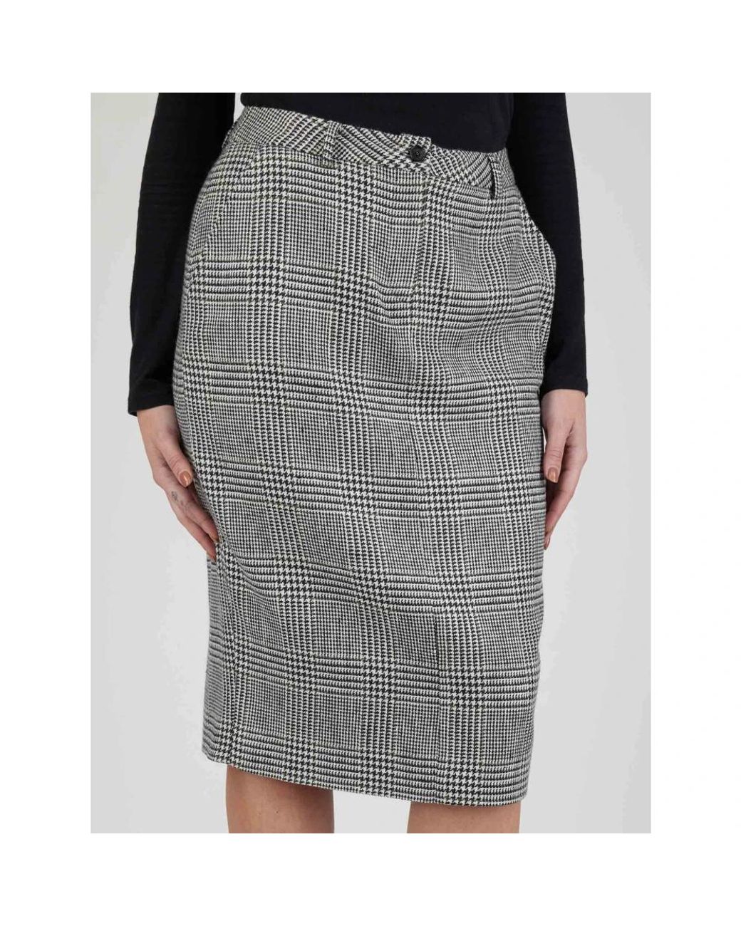 Kiton Gray Pencil Skirts