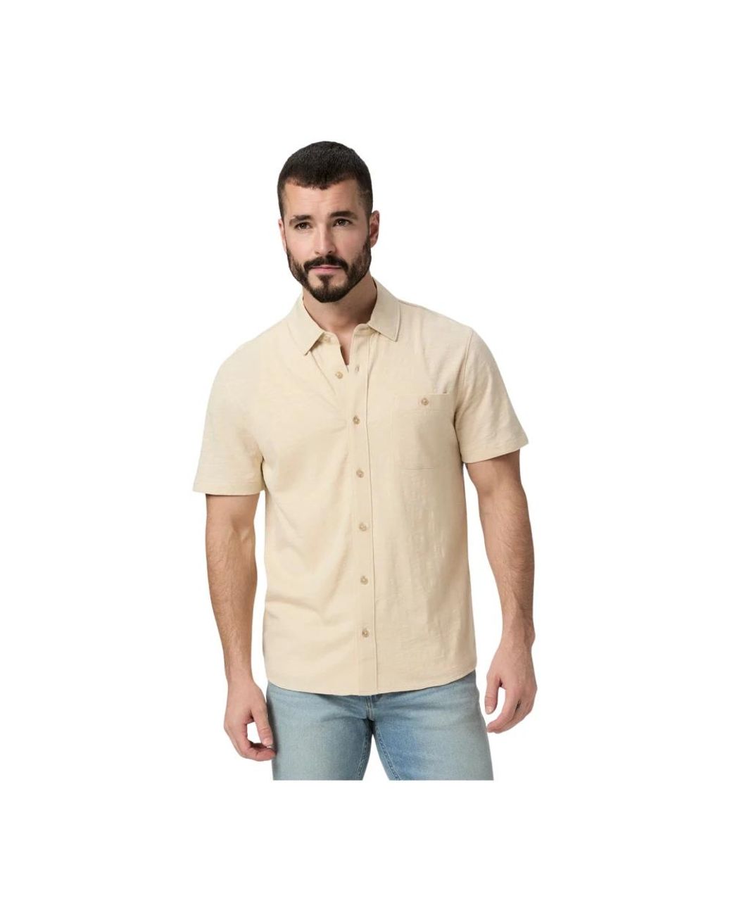 PAIGE Natural Short Sleeve Shirts for men