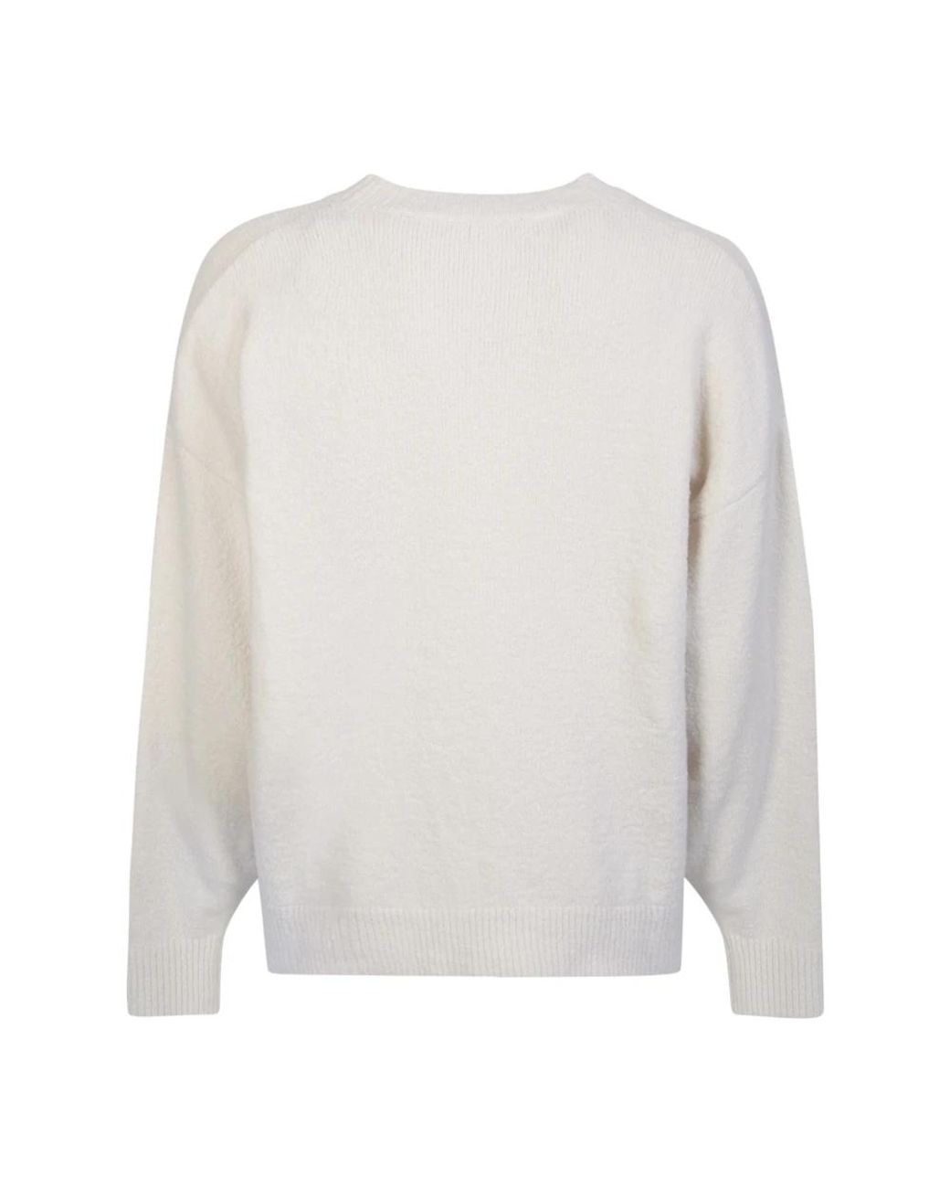 Palm Angels White Round-Neck Knitwear for men