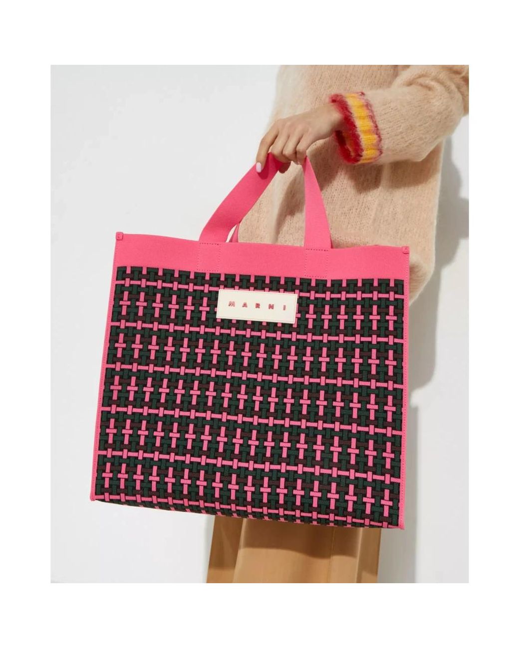Marni Red Tote Bags