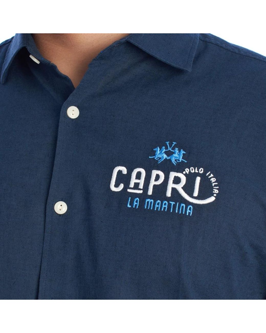La Martina Blue Casual Shirts for men