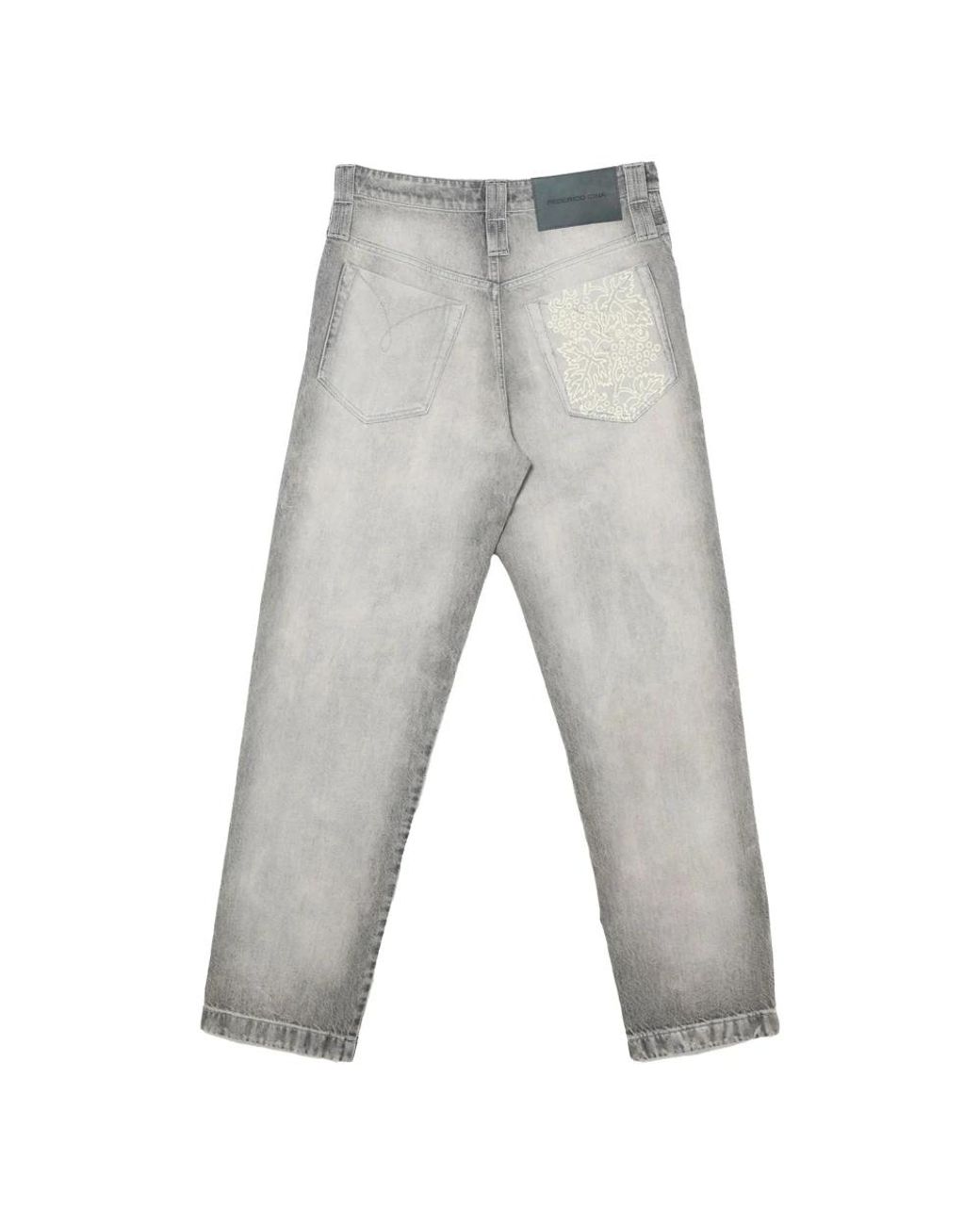 FEDERICO CINA Gray Straight Fit Jeans