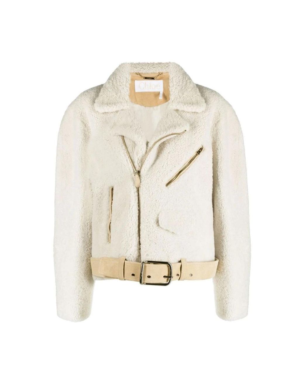 Chloé Natural Faux Fur & Shearling Jackets