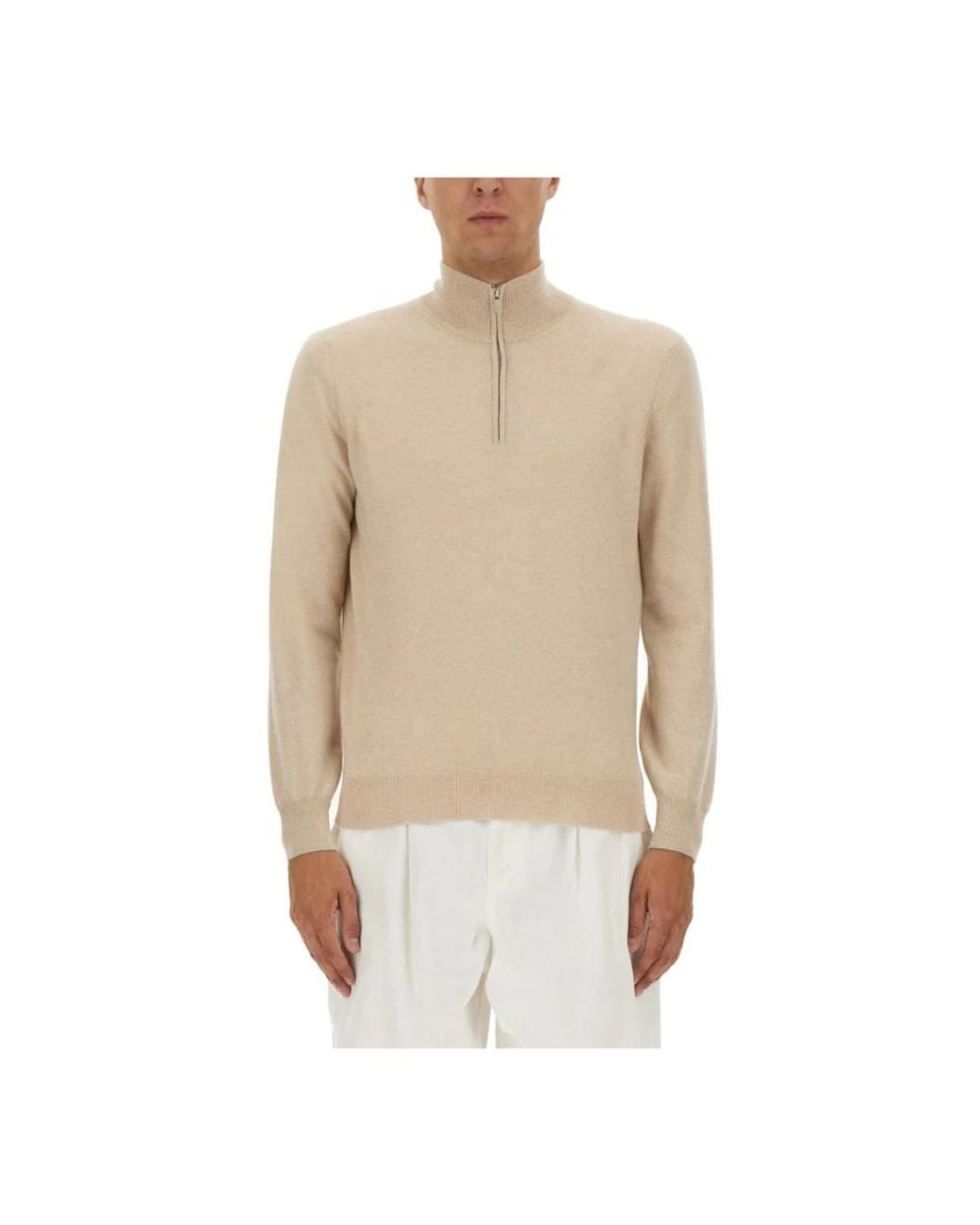 Brunello Cucinelli Natural Cashmere Knitwear for men