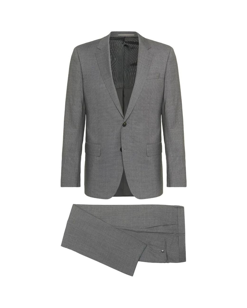 HUGO Gray Single Breasted Suits for men