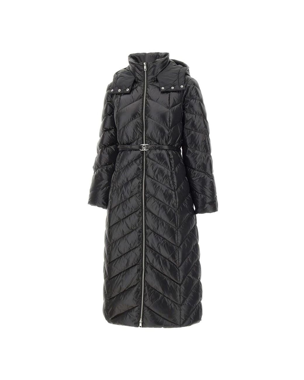 Liu Jo Jassen ,Zwart ,Polyester Hooded Down Jacket in het Black