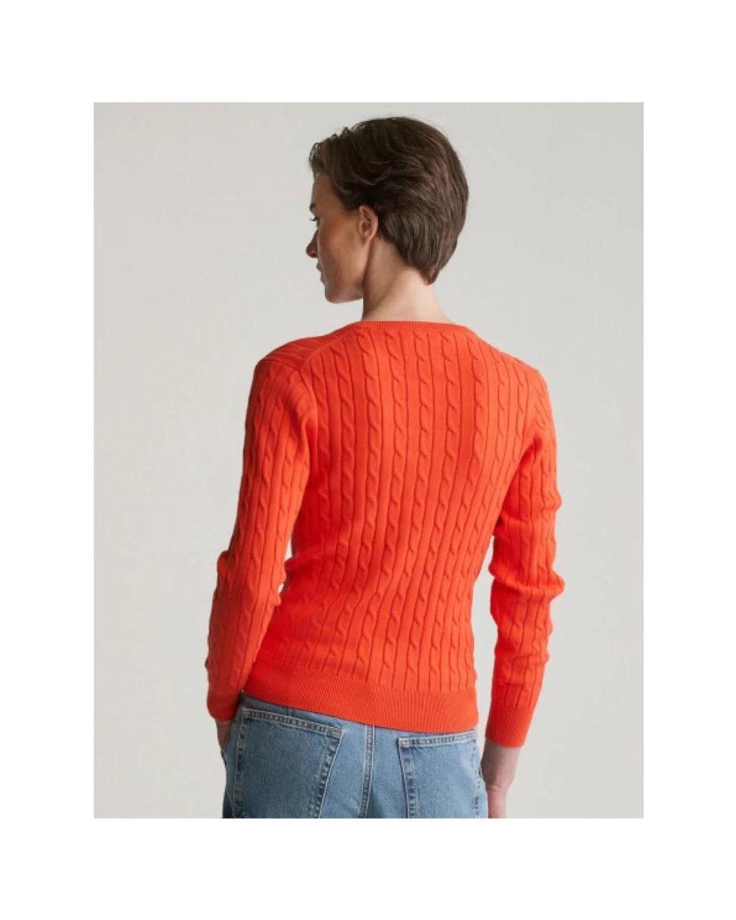 Gant Red V-Neck Knitwear