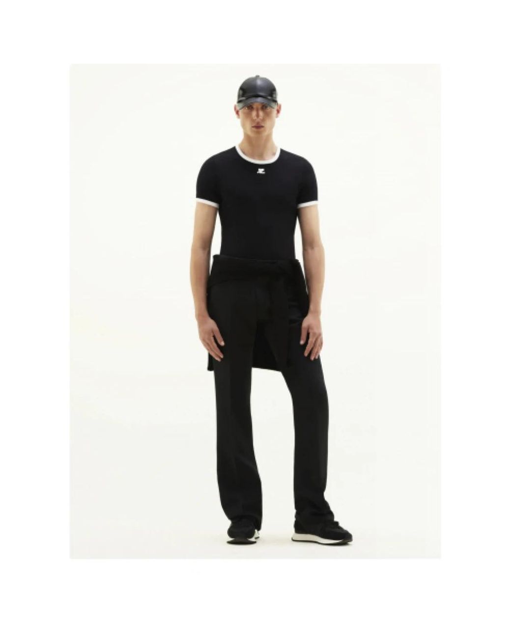 Courreges Black T-Shirts for men