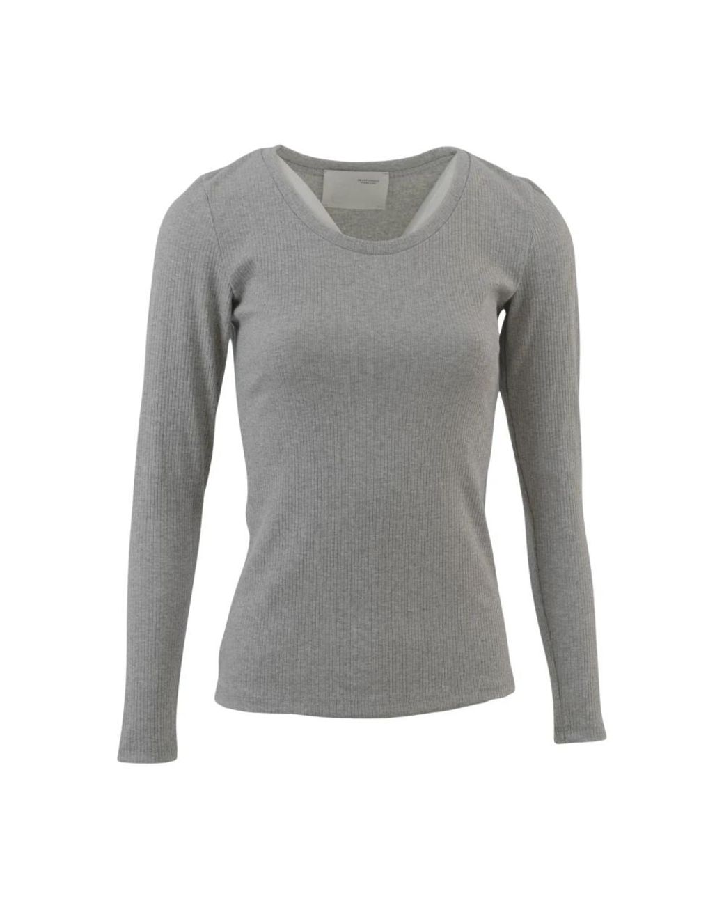 Brand Unique Gray Long Sleeve Tops