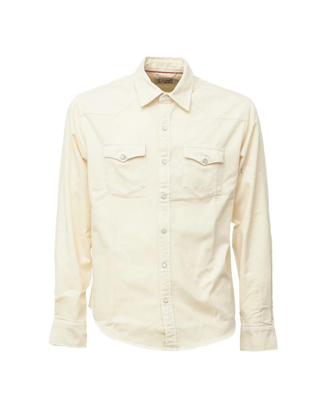 Mc2 Saint Barth White Denim Shirts for men