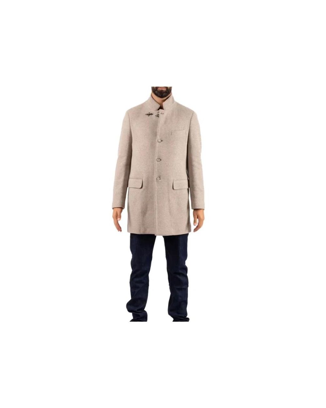 Fay Natural Single-Breasted Coats for men
