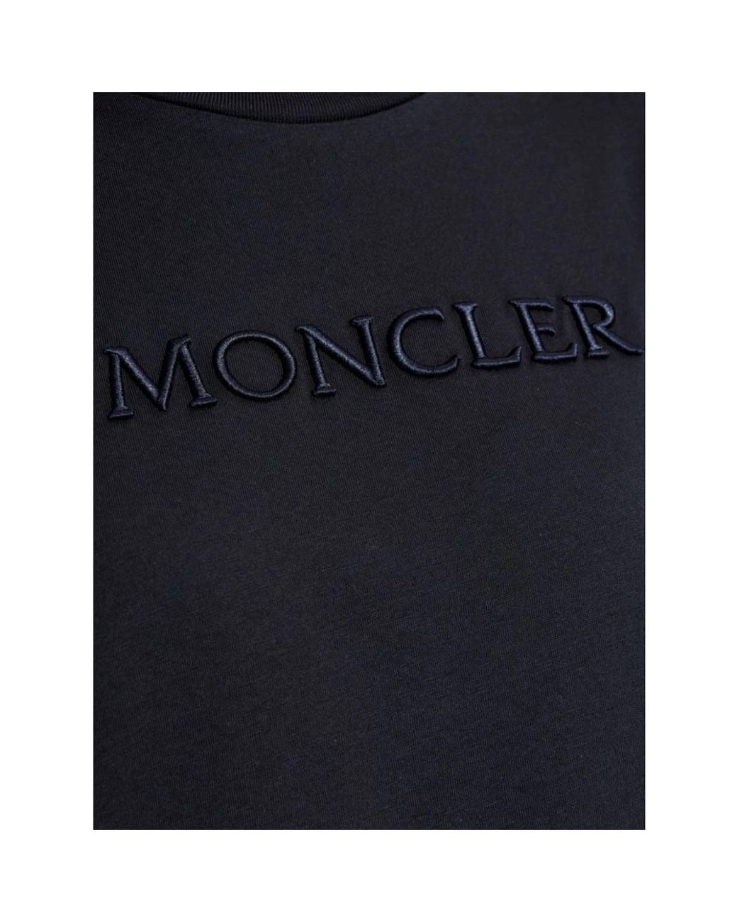 Moncler Blue T-Shirt With Logo