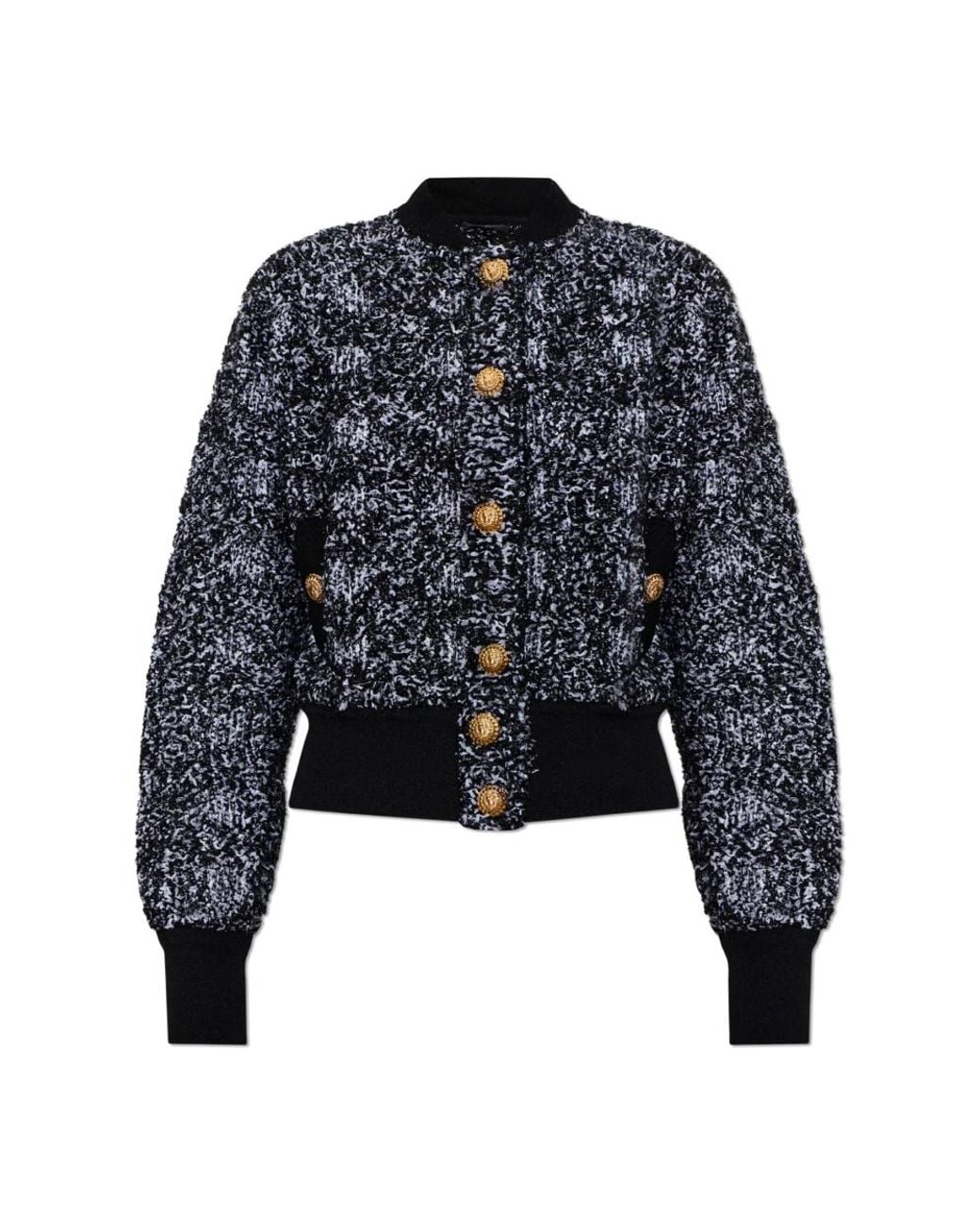 Tweed Jackets Balmain en coloris Blue
