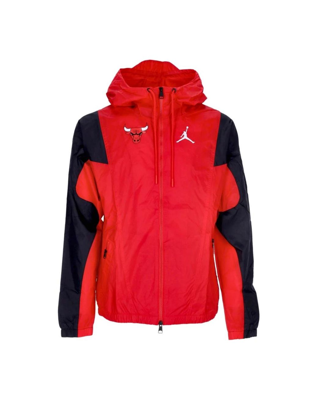 Nike Fitness ,Rood ,Nylon Chicago Bulls Windbreaker Jacket in het Red