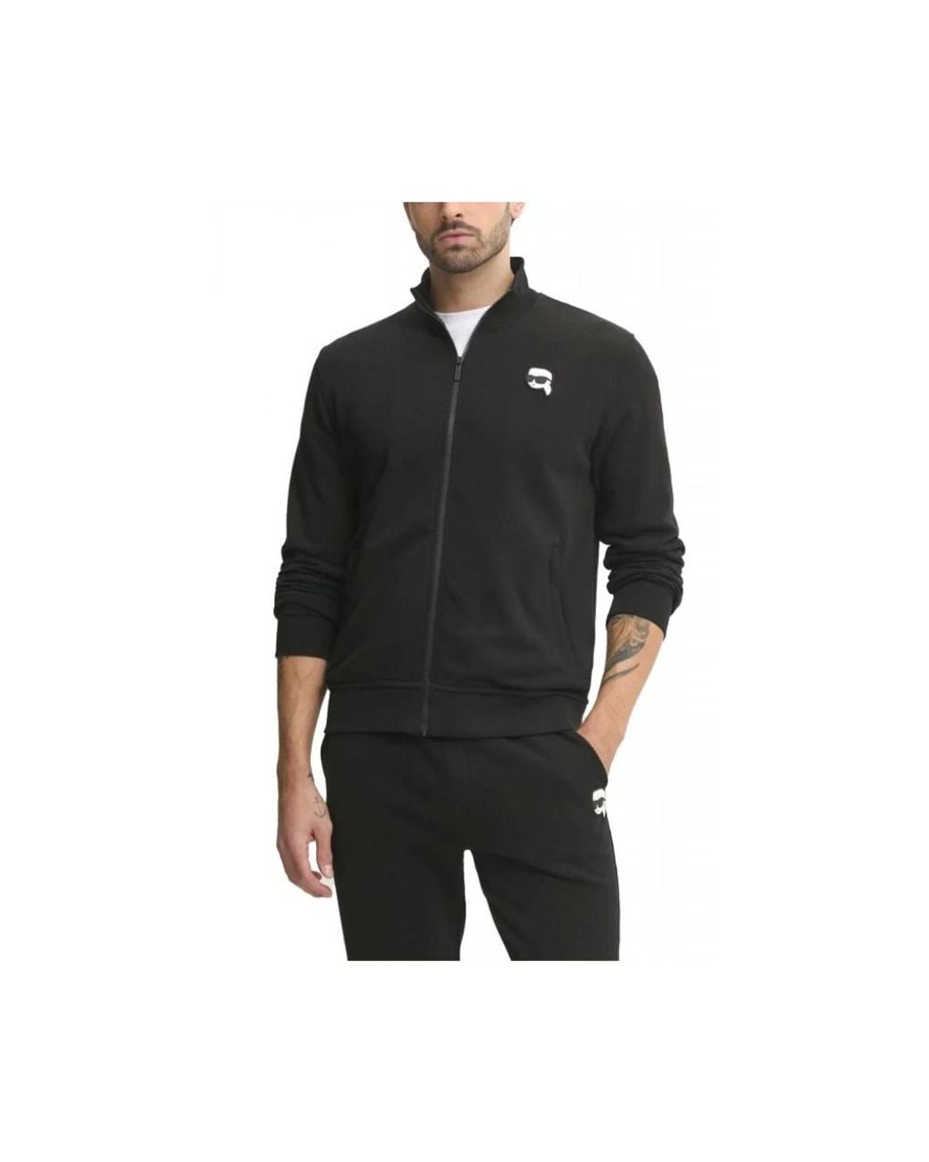 Karl Lagerfeld Black Zip-Throughs for men