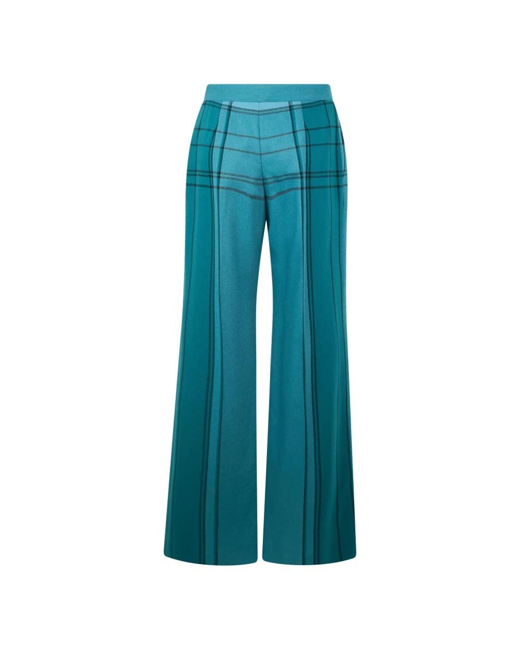 Alberta Ferretti Blue Wide Trousers