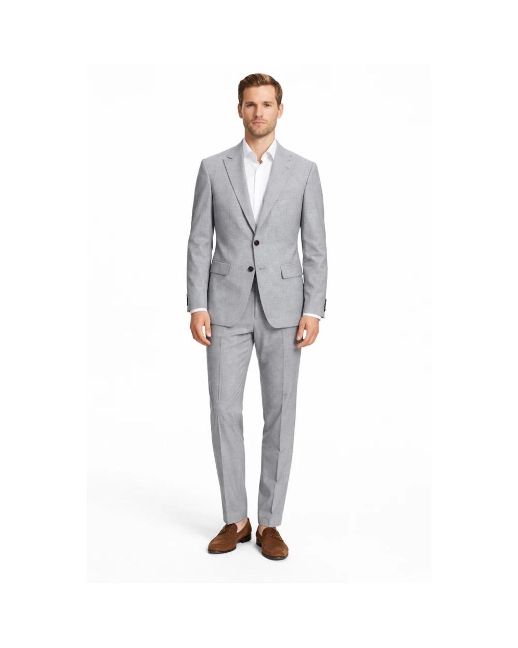 HUGO Gray Single Breasted Suits for men