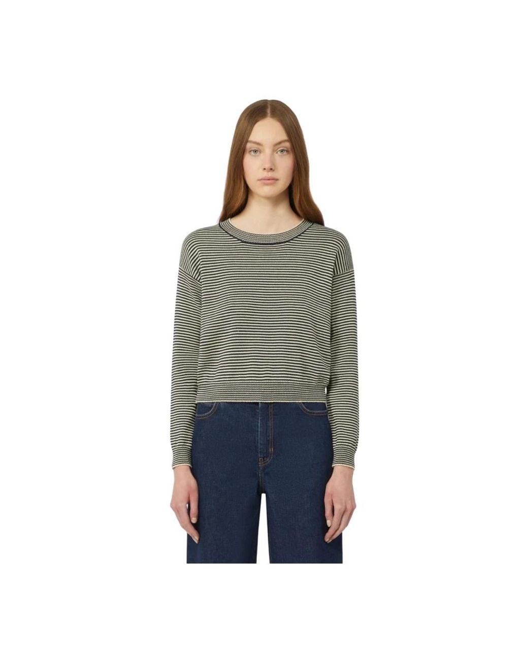 Weekend by Maxmara Gray Round-Neck Knitwear
