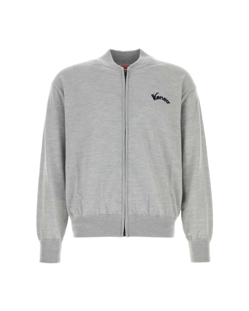 KENZO Eiffel Tower Design Ritssluiting Vest in het Gray voor heren