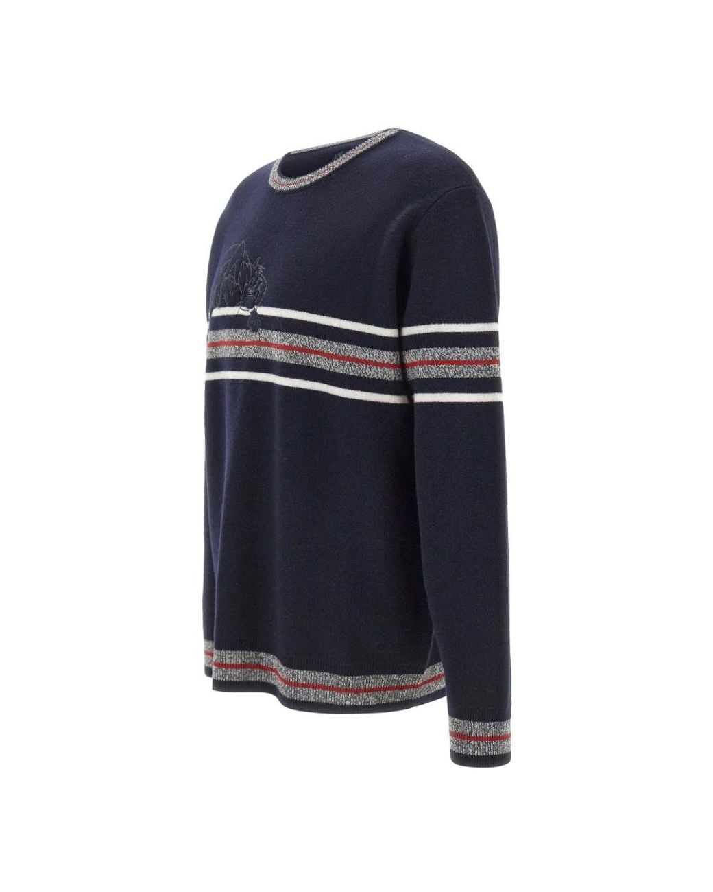 Iceberg Blue Round-Neck Knitwear for men