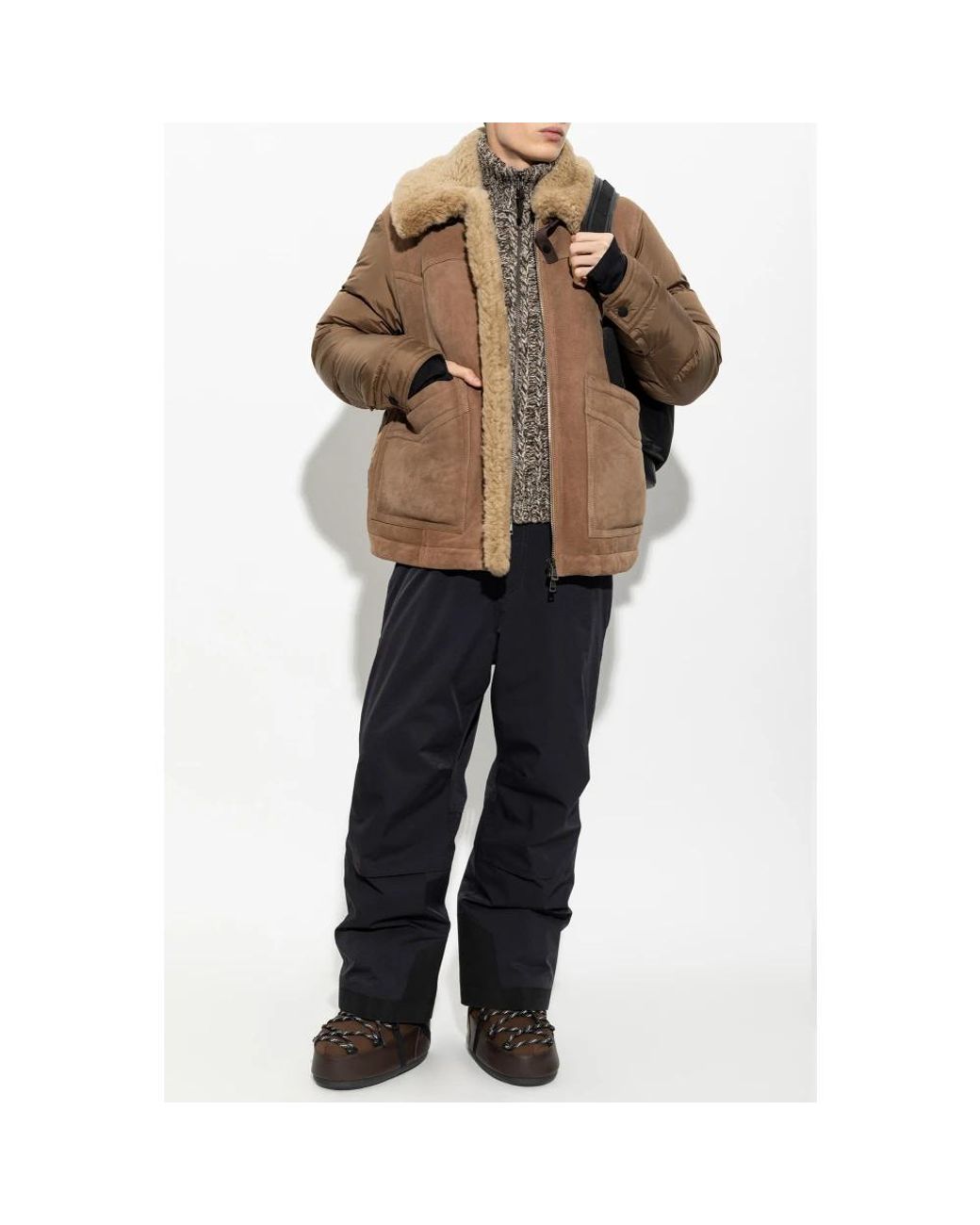 Down Jackets Moncler de hombre de color Brown