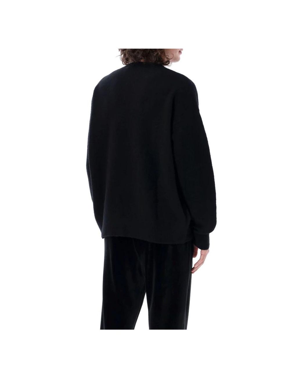 Palm Angels Black Round-Neck Knitwear for men