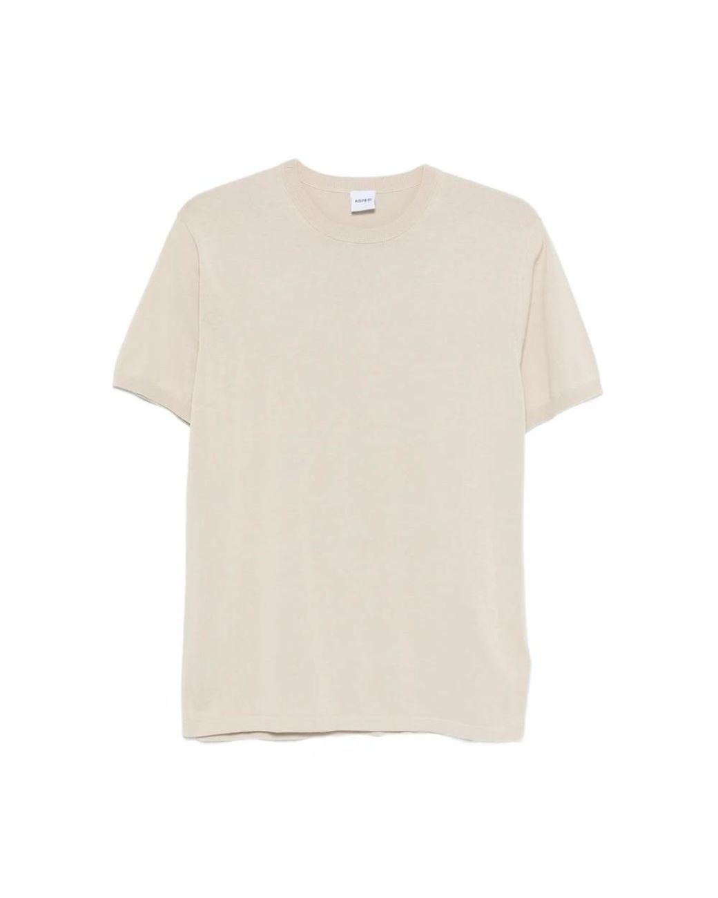 Aspesi Tops ,Katoen Crew T-Shirt in het White voor heren