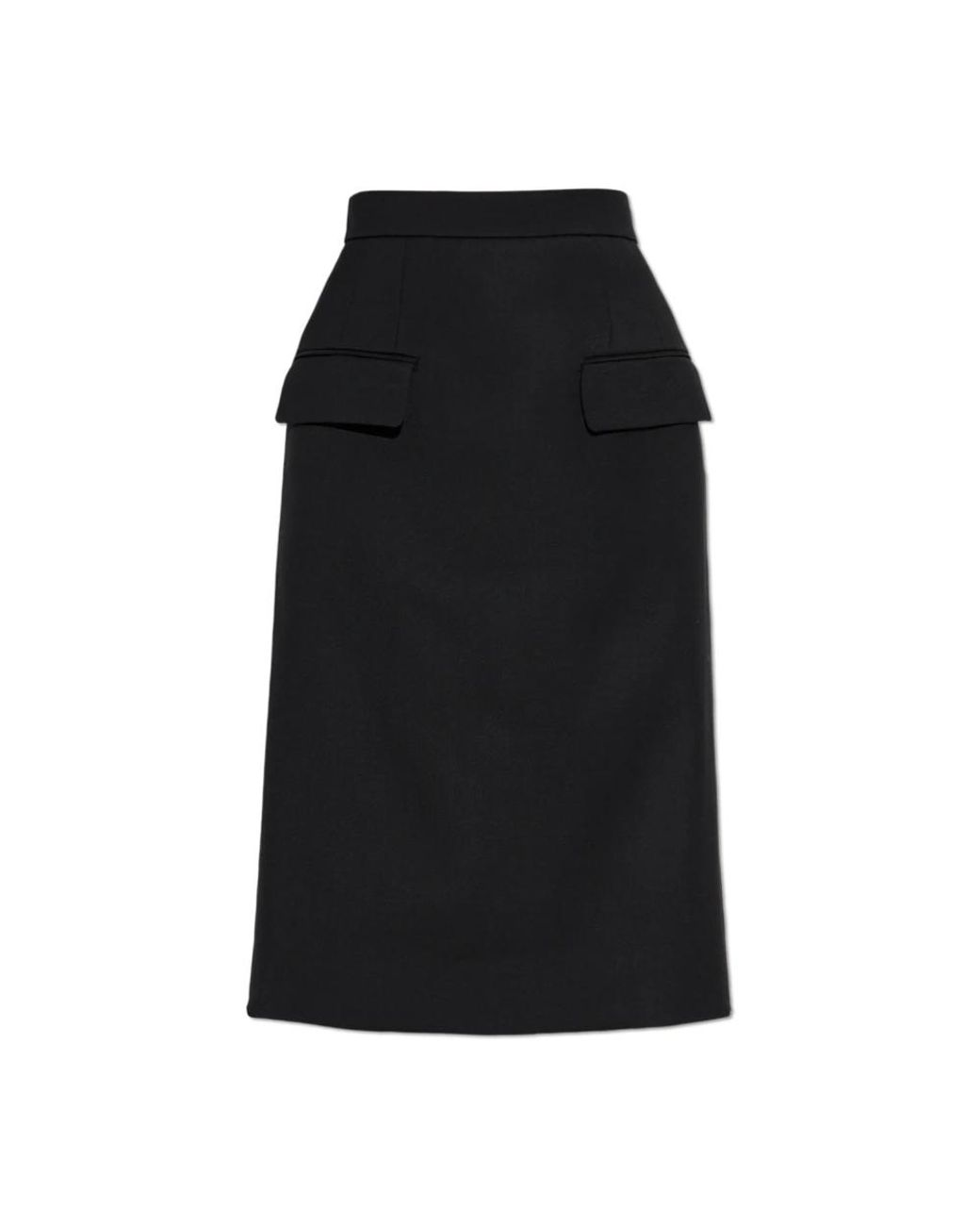 McQueen Rokken ,Zwart ,Wol Wool Gabardine Pencil Rok in het Black