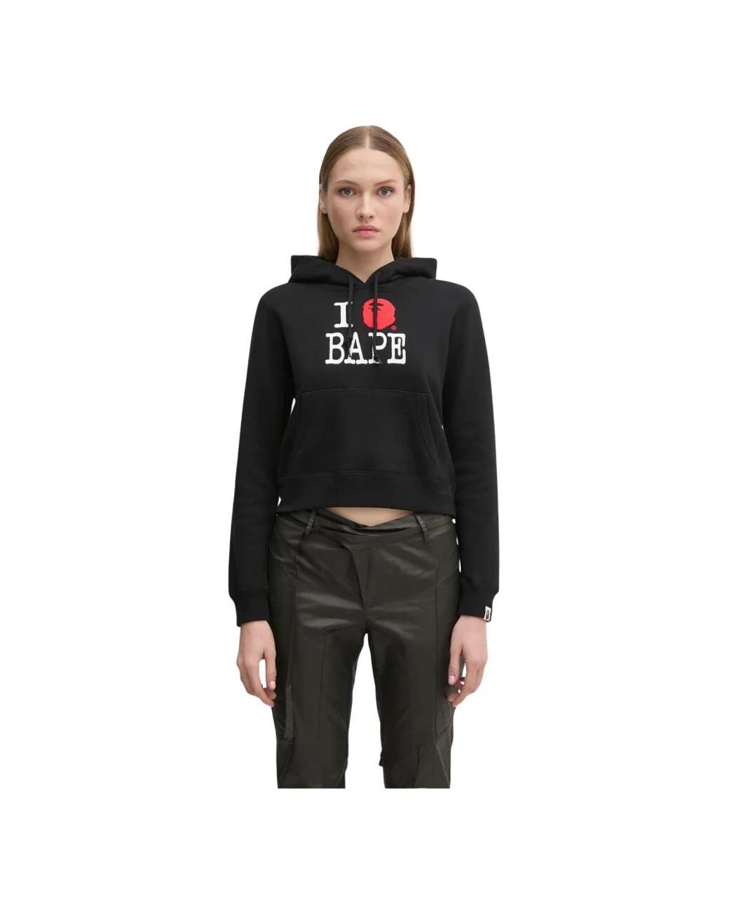 A Bathing Ape I Love Pullover Hoodie in het Black