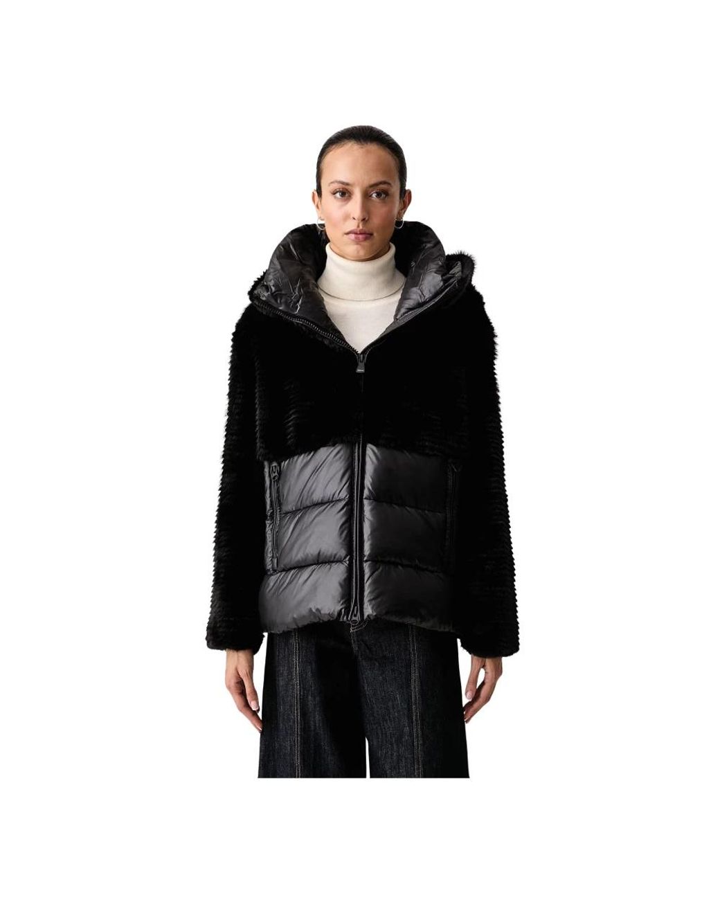 Blauer Jassen ,Zwart ,Nylon Fanevil Jas in het Black