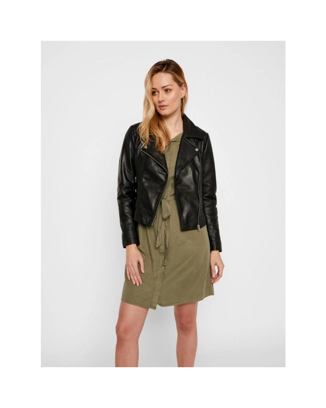 Leather Jackets di Pieces in Black
