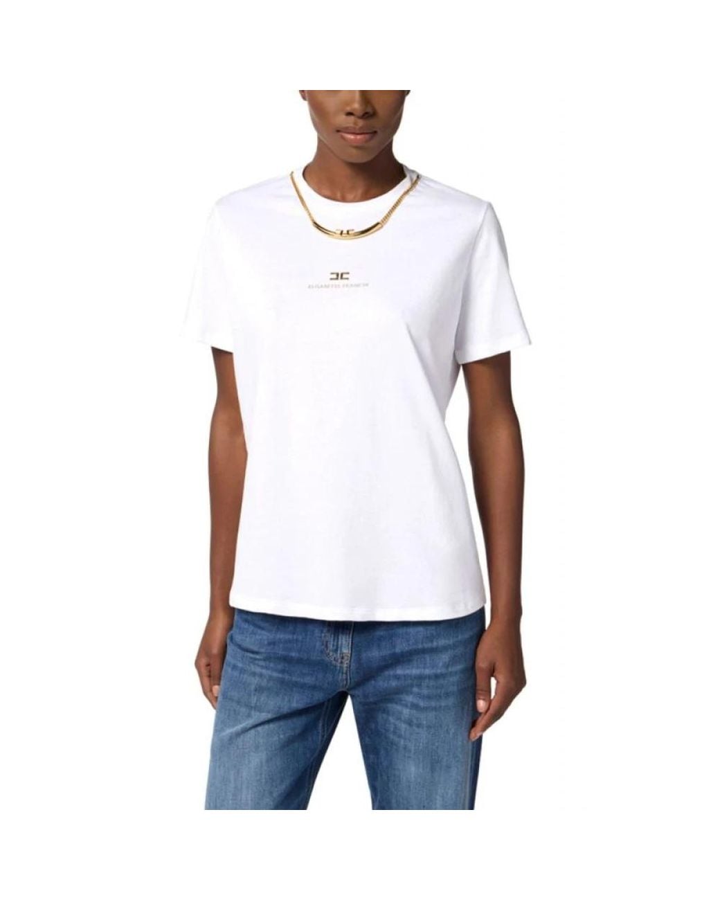 Elisabetta Franchi White T-Shirts