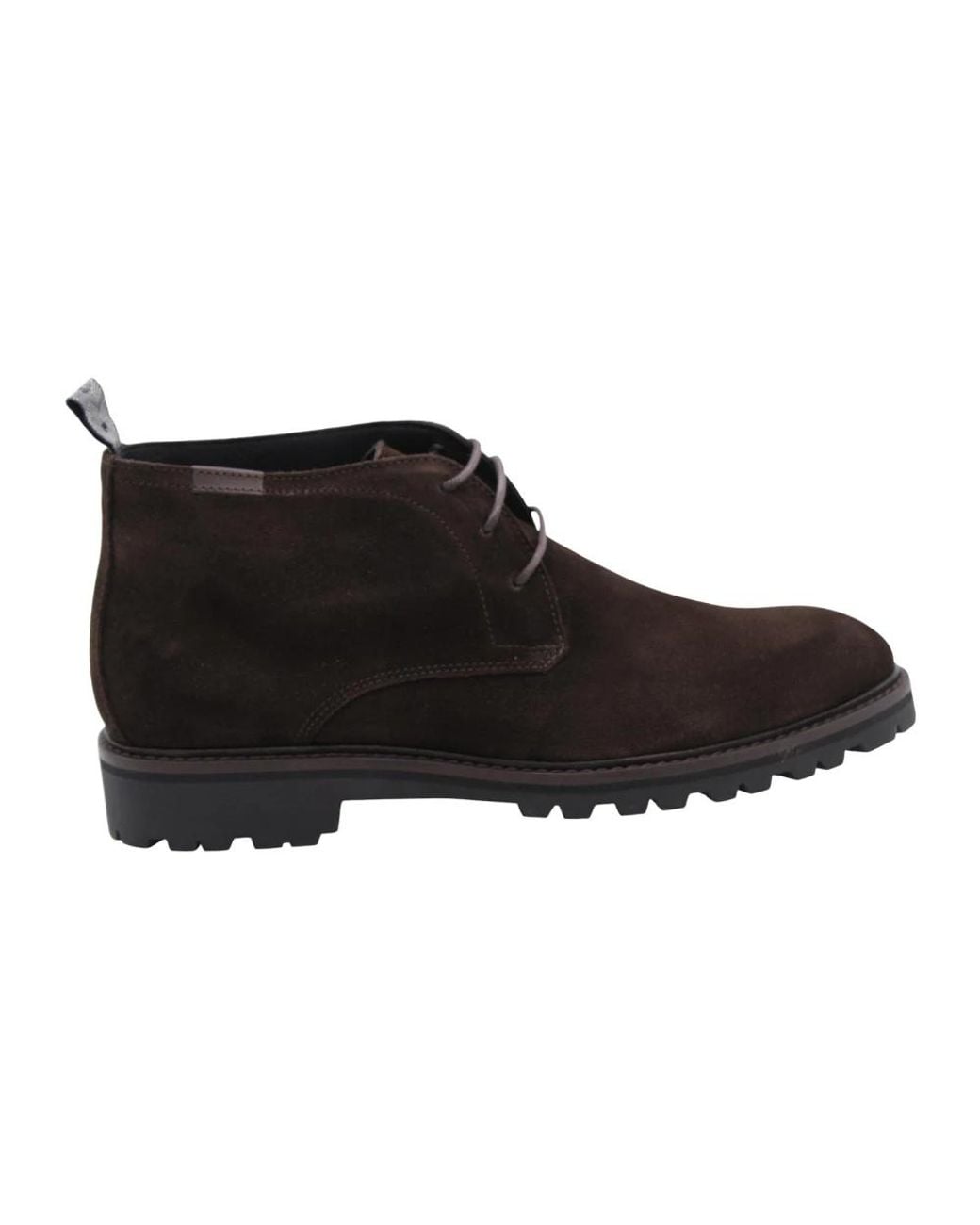 Floris Van Bommel Black Lace-Up Boots for men