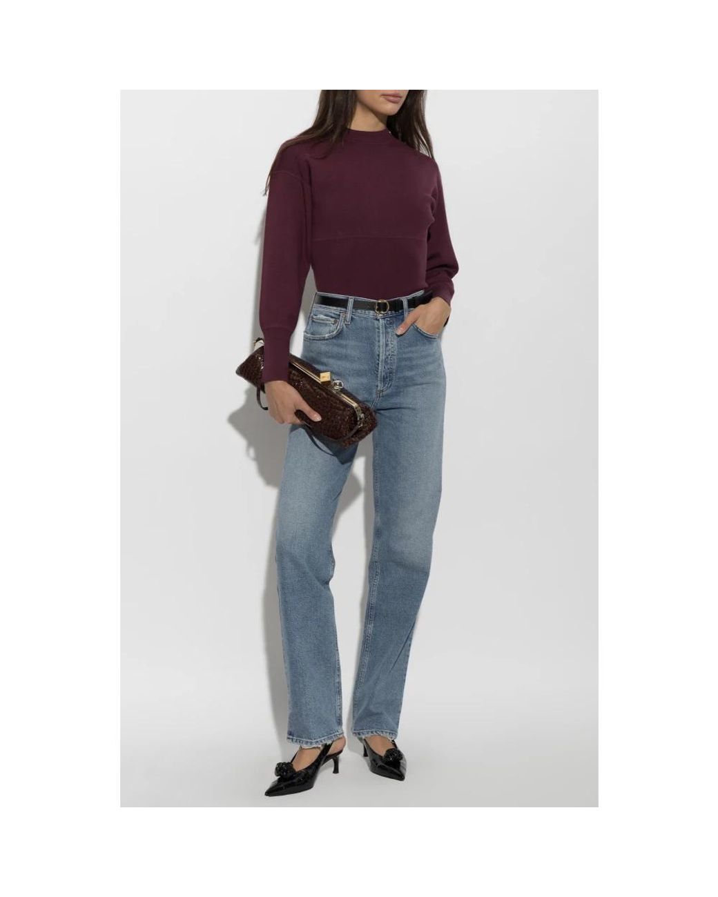 Anine Bing Purple Round-Neck Knitwear