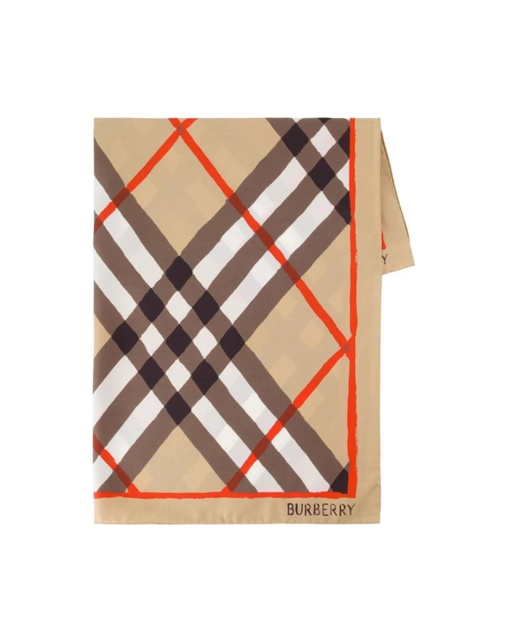 Burberry Orange Silk Scarves