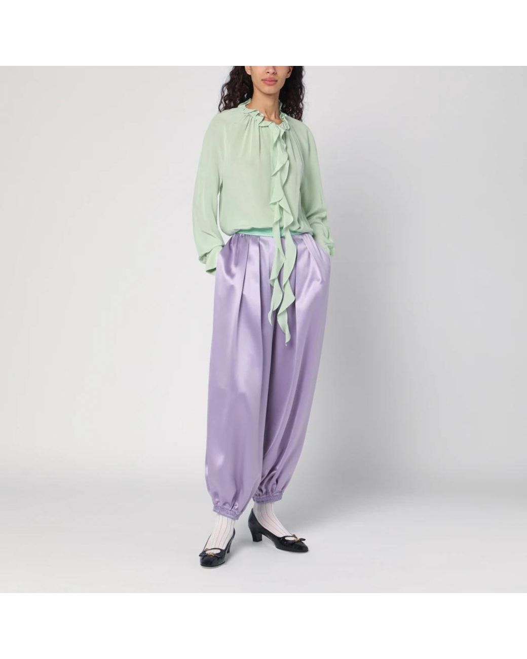Valentino Garavani Purple Wide Trousers