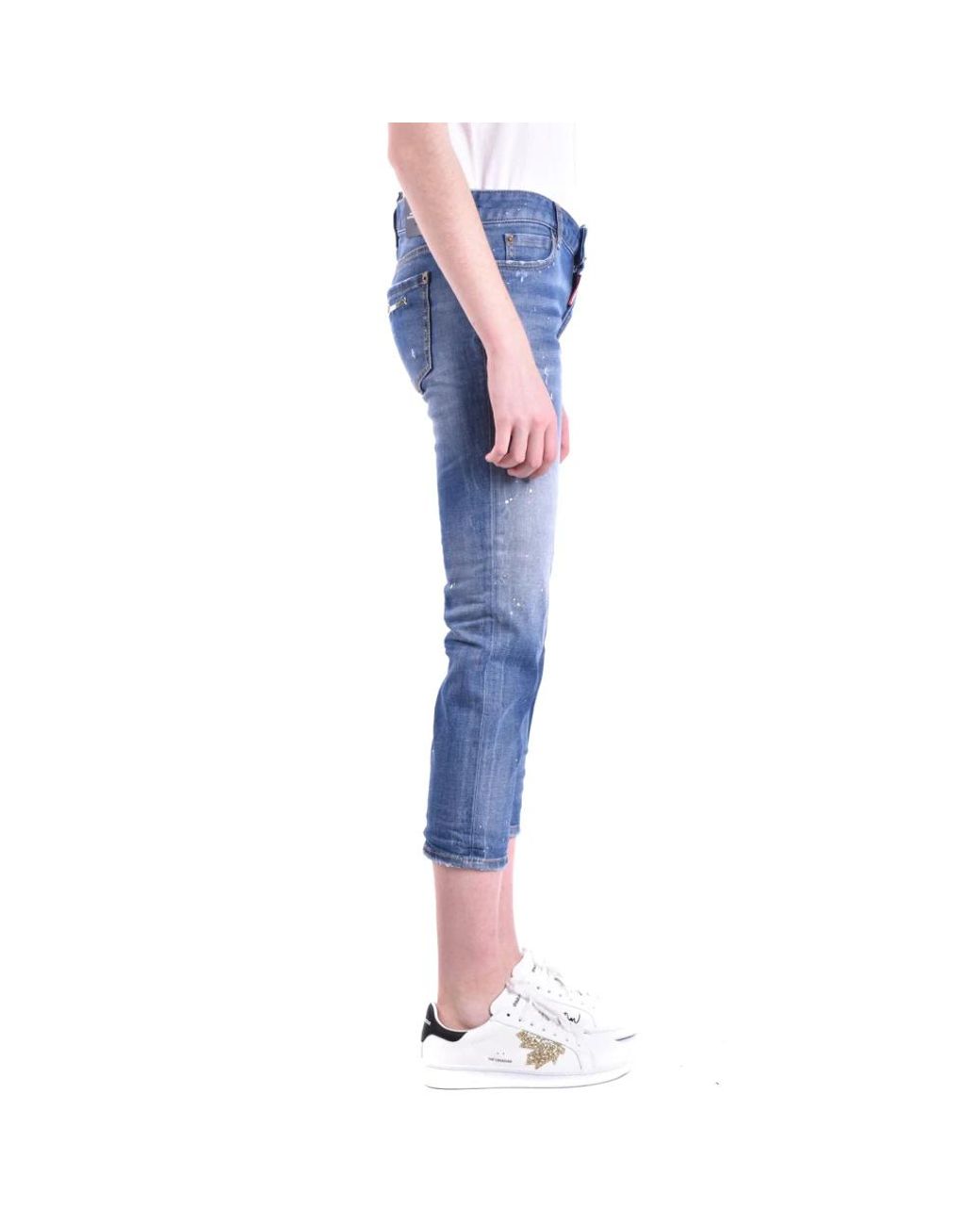 DSquared² Blue Cropped Jeans