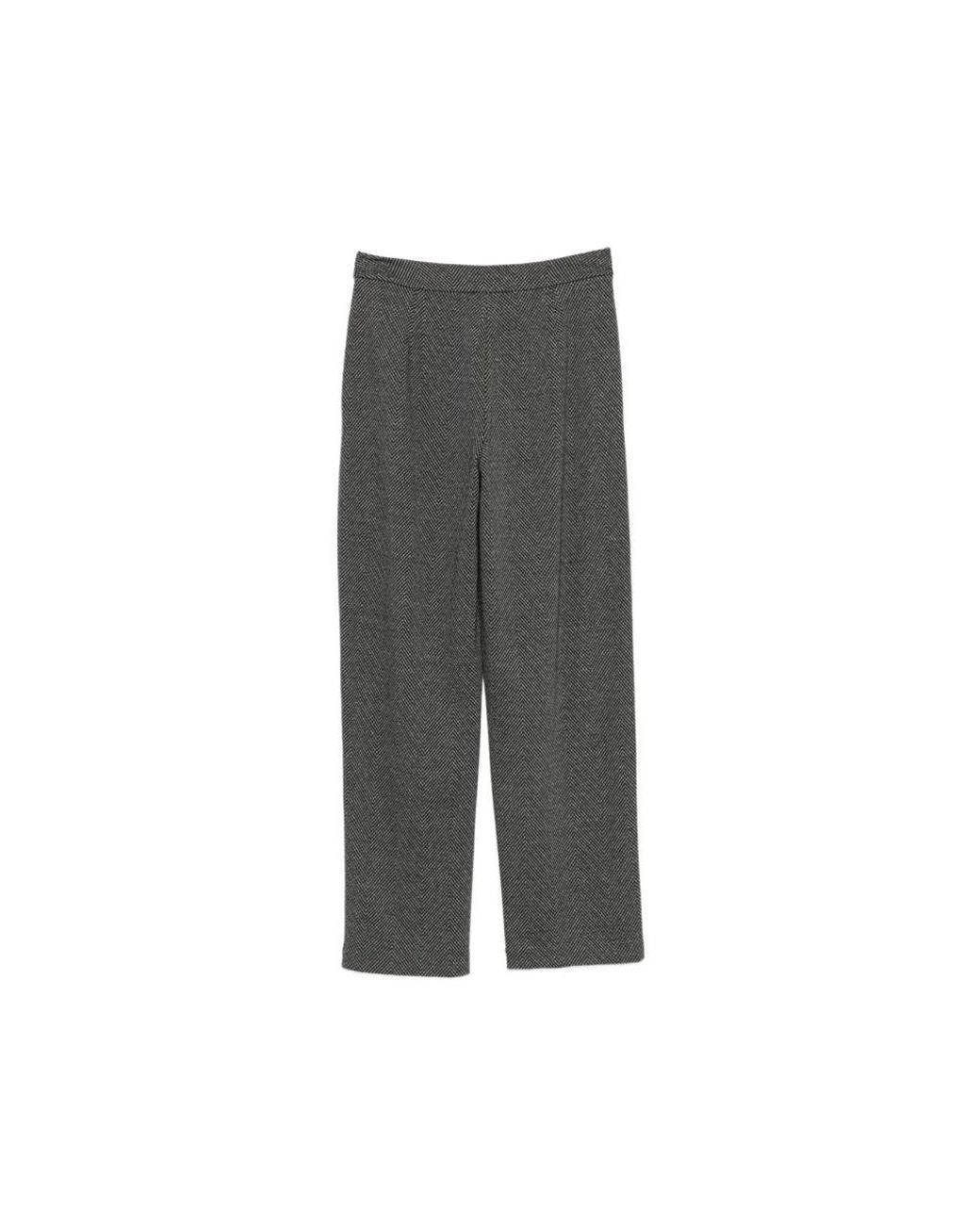 Emporio Armani Gray Wide Trousers