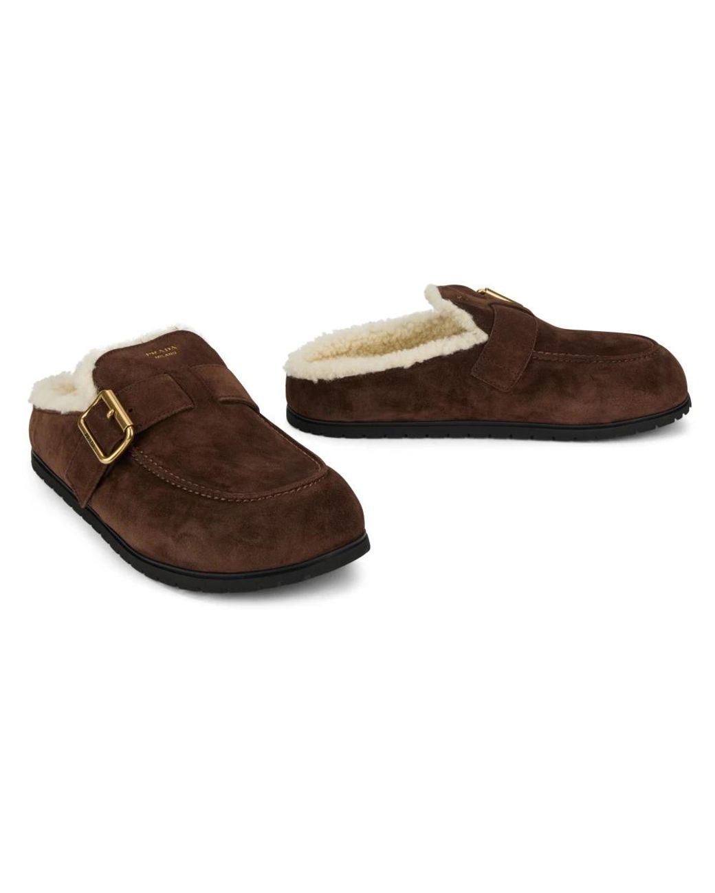 Slippers Prada de color Brown