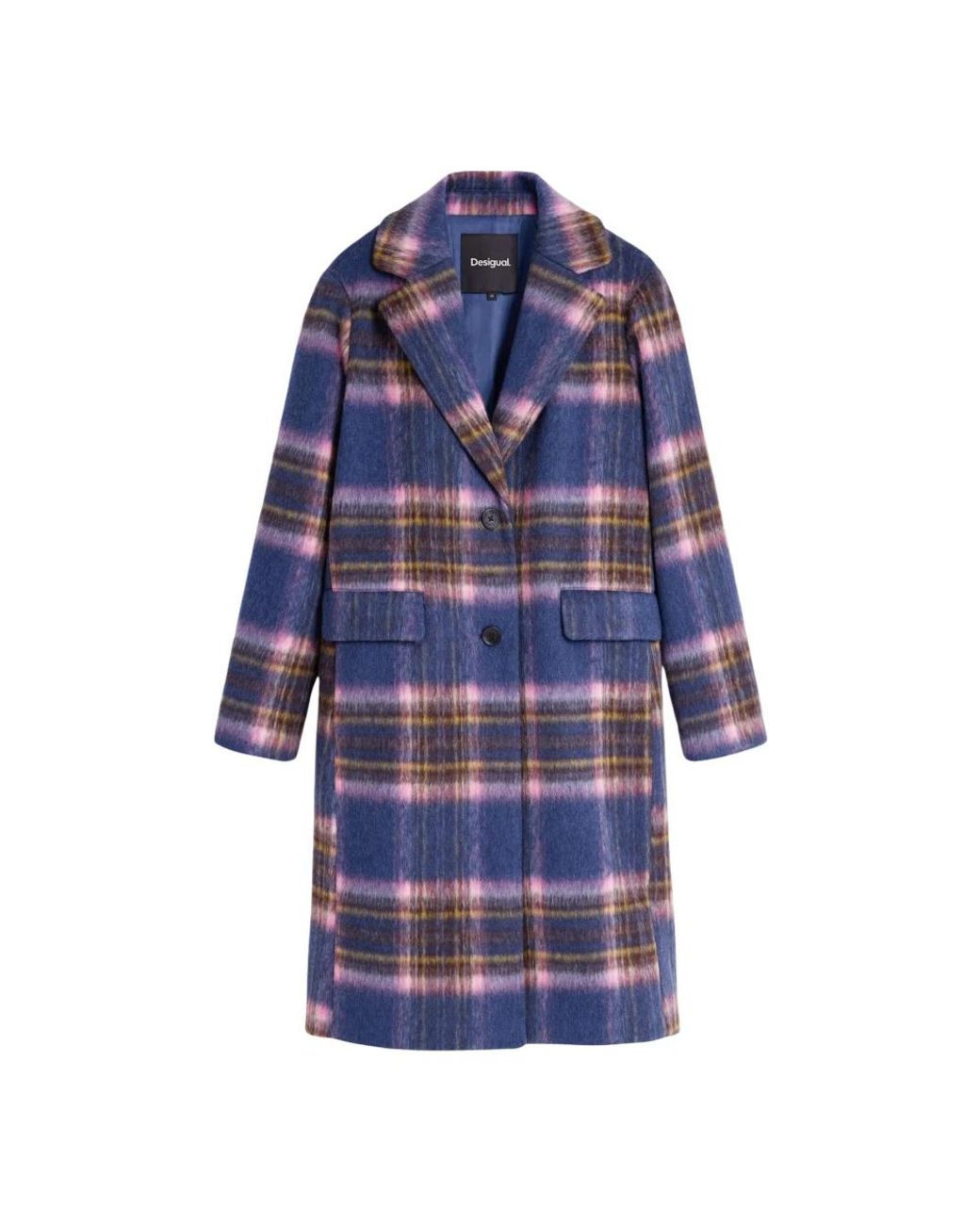 Desigual Blue Single-Breasted Coats