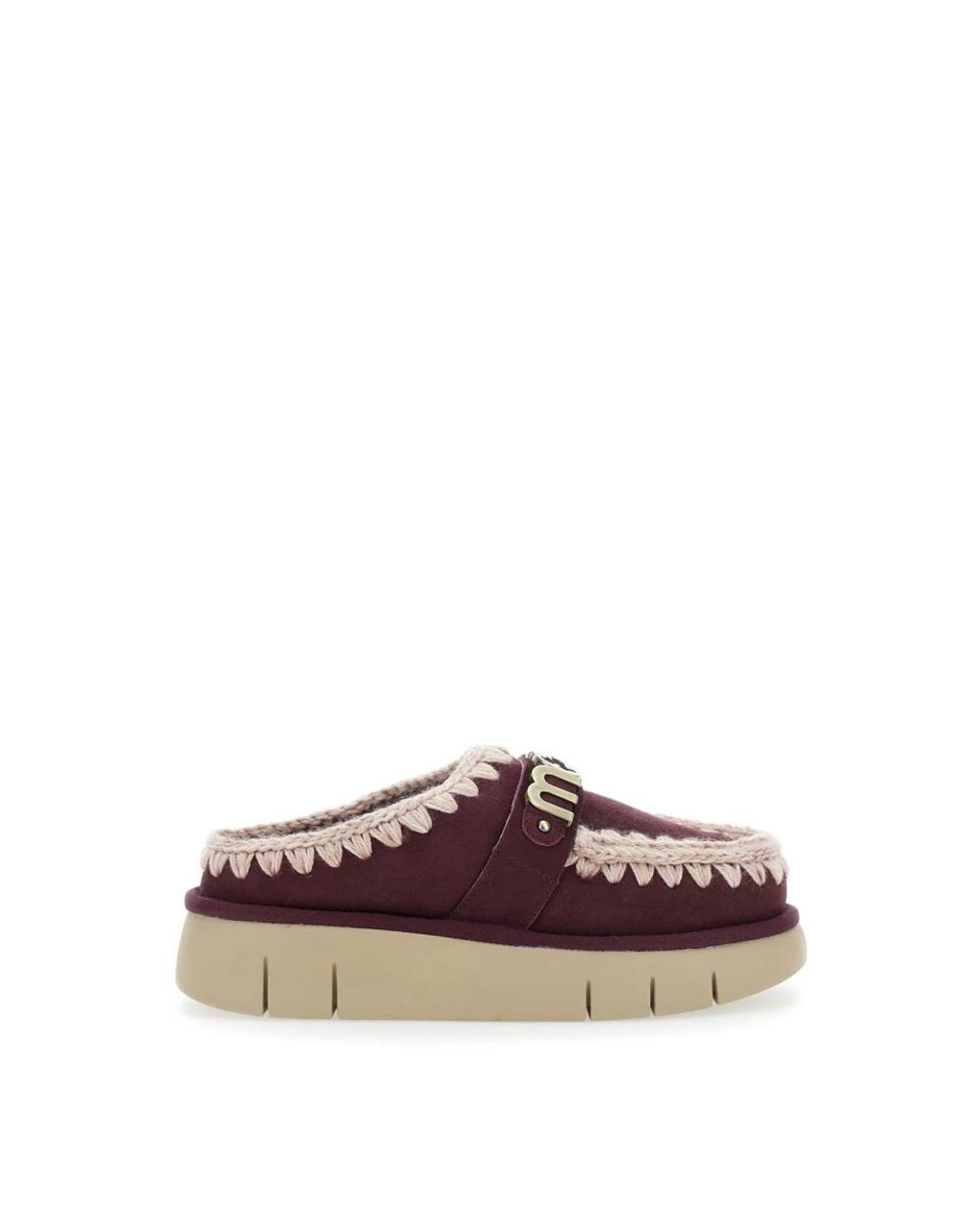 Mou Schoenen ,Rood ,Bordeaux Sandalen Met Bounce Clog Logo in het Brown
