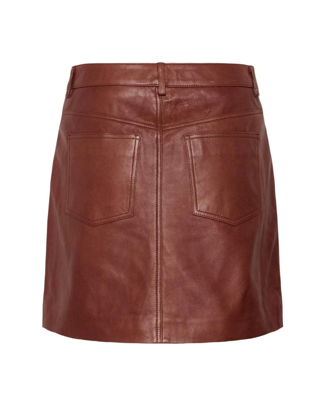 Leather Skirts Part Two de color Brown